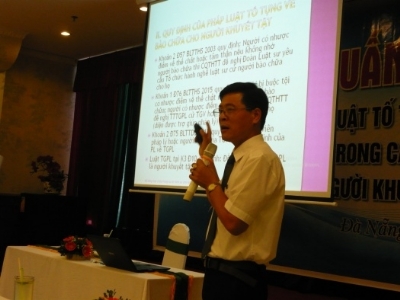 Cục Trợ giúp pháp lý tổ chức tập huấn trợ giúp pháp lý cho người khuyết tật Khu vực miền Trung tại Đà Nẵng
